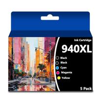 Kit de Cartuchos de Tinta 940XL 5 Peças de Alto Rendimento para Substituição