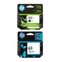 Kit de Cartuchos de Tinta HP 63XL Preto + 63 Tricolor Kit de Cartuchos de Tinta HP 63XL Preto + 63 Tricolor