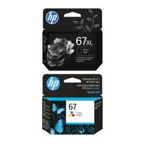 Kit de Cartuchos de Tinta HP 67XL Preto + 67 Tricolor Kit de Cartuchos de Tinta HP 67XL Preto + 67 Tricolor