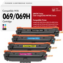 Kit de cartuchos de toner compatíveis H-Party 069H para Canon, 4 unidades Kit de cartuchos de toner compatíveis H-Party 069H para Canon, 4 unidades