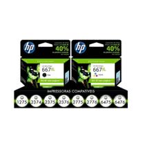 Kit De Cartuchos Originais Hp 667 Xl Black + Color Kit De Cartuchos Originais Hp 667 Xl Black + Color