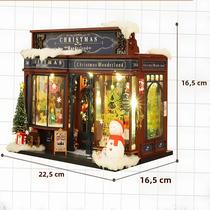 Kit De Casa De Bonecas De Madeira DIY, Presente De Natal, Modelo De Móveis Em Miniatura, Brinquedo Kit De Casa De Bonecas De Madeira DIY, Presente De Natal, Modelo De Móveis Em Miniatura, Brinquedo