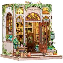 Kit de casa de bonecas DIY Miniature House CUTEBEE Book Nook Green