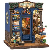 Kit de casa de bonecas DIY Miniature House CUTEBEE Book Nook Journey