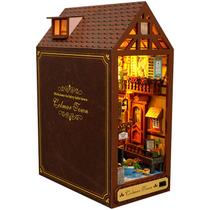 Kit de casa de bonecas DIY Wooden Book Nook LED Colmar Town Kit de casa de bonecas DIY Wooden Book Nook LED Colmar Town