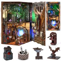 Kit de casa de bonecas em miniatura CCCDF Blade and Magic com luz LED