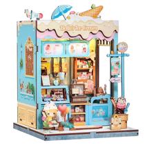 Kit de casa de bonecas em miniatura DIY Cutefun Book Nook Bella's Ice Cream