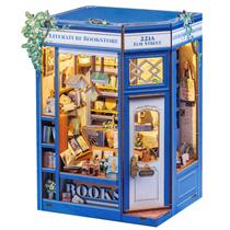 Kit de casa de bonecas em miniatura DIY Cutefun Book Nook Literature