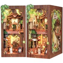 Kit de casa de bonecas em miniatura DIY Cutefun Book Nook Squirrel Collector
