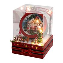 Kit de casa de bonecas em miniatura DIY Montidey Garden Box Christmas Kit de casa de bonecas em miniatura DIY Montidey Garden Box Christmas
