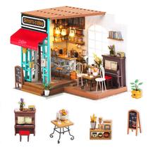 Kit de casa de bonecas em miniatura DIY Rolife Coffee House Simon's Coffee