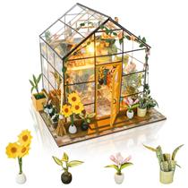 Kit de casa de bonecas em miniatura GudoQi Sunshine Flower House 1:24 Kit de casa de bonecas em miniatura GudoQi Sunshine Flower House 1:24
