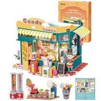Kit de casa de bonecas em miniatura Rolife Rainbow Candy House DG158 Kit de casa de bonecas em miniatura Rolife Rainbow Candy House DG158