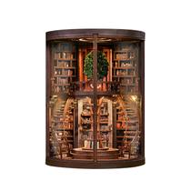 Kit de casa em miniatura DIY ANTREATU Book Nook Dreamy Bookstore