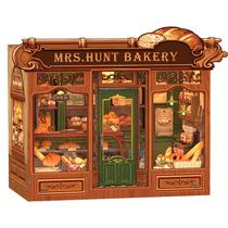 Kit de casa em miniatura DIY CUTEBEE Book Nook Mrs.Hunt Bakery