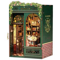 Kit de casa em miniatura DIY CUTEBEE Book Nook Owl Bookstore