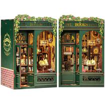 Kit de casa em miniatura DIY Cutefun Book Nook Owl Bookstore