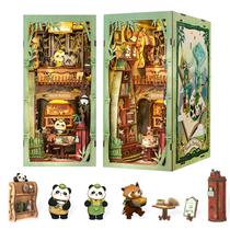 Kit de casa em miniatura DIY Fsolis Book Nook Kits Panda Bookshop
