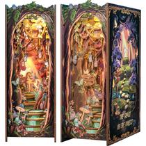 Kit de casa em miniatura DIY Fsolis Book Nook The Grace of The Forest