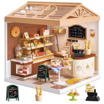 Kit de Casa em Miniatura Loyratche Loja de Pães 87 Peças com Luz LED Kit de Casa em Miniatura Loyratche Loja de Pães 87 Peças com Luz LED