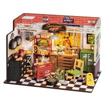 Kit de casa em miniatura ROBOTIME Mini Dollhouse Garage Workshop Kit de casa em miniatura ROBOTIME Mini Dollhouse Garage Workshop