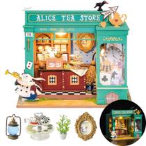 Kit de casa em miniatura Rolife Alice's Tea Store com móveis