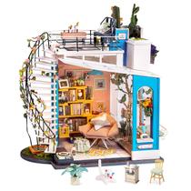 Kit de casa em miniatura Rolife Dora's Rooftop com móveis 1:24