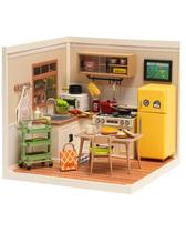 Kit de casa em miniatura RoWood DW008 Happy Meals Kitchen Kit de casa em miniatura RoWood DW008 Happy Meals Kitchen
