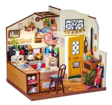 Kit de casa em miniatura Rowood Homey Kitchen com LED para adultos
