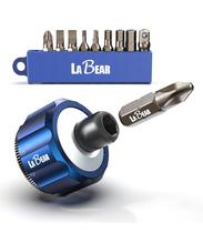 Kit de catraca LABEAR 1/4 DR Palm Ratchet com 10 pontas de chave de fenda