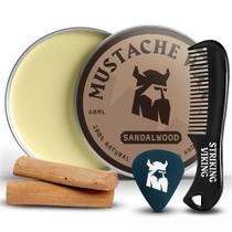 Kit de cera e pente para bigode Striking Viking Medium/Strong Hold