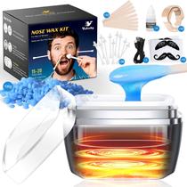 Kit de cera nasal Vuteehy para homens e mulheres com 40 palitos, 100 g de cera azul