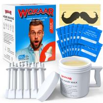 Kit de cera nasal Wokaar Super para homens e mulheres com 120 g de cera Kit de cera nasal Wokaar Super para homens e mulheres com 120 g de cera