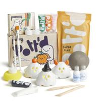Kit de Cerâmica Pott'd Mini com Argila de Secagem ao Ar, Tintas e Ferramentas