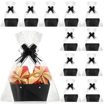 Kit de cesta de presente Colarr, pacote com 12 unidades, Black Kraft, 25x16,5x11 cm