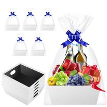 Kit de cestas de presentes mioule Empty To Fill, cartão branco, pacote com 5
