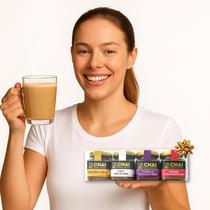 Kit de chá BALBOA SPICES Premium Chai 80 xícaras e 4 sabores Kit de chá BALBOA SPICES Premium Chai 80 xícaras e 4 sabores