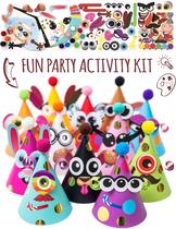 Kit de chapéus de festa Glittery Garden Birthday com adesivos, 24 unidades Kit de chapéus de festa Glittery Garden Birthday com adesivos, 24 unidades