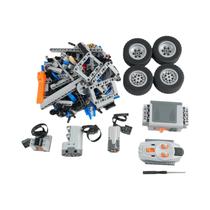 Kit De Chassi De Carro RC 4WD Elétrico Com Conjunto De Blocos De Montar, Motor, Rodas, Receptor E