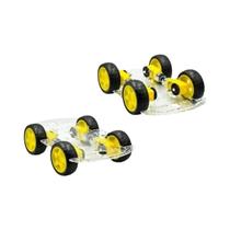 Kit De Chassi De Carro Robô Inteligente 2WD Para Arduino UNO R3 Com Encoder De Velocidade