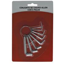 Kit de chave Allen 8 Peças 1.5mm até 6.0mm 60gms 1.5mm/ 2.0mm/ 2.5mm/ 3.0mm/ 3.5mm/ 4.0mm/ 5.0mm/ 6.0mm - Barcelona