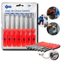 Kit De Chave Canhão Sextavada 7 Pecas Aço 5 A 12mm Profissional Kit De Chave Canhão Sextavada 7 Pecas Aço 5 A 12mm Profissional