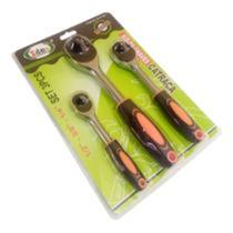 Kit de Chave Catraca Curvada 3 Peças - idea Kit de Chave Catraca Curvada 3 Peças - idea
