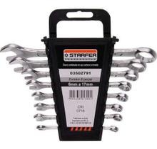Kit De Chave Combinada 6 Á 17mm 8 Pçs Starfer - Aço Cromado