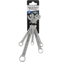 Kit de Chave Combinada Com 5 Pecas de 8 a 17mm Brasfort Kit de Chave Combinada Com 5 Pecas de 8 a 17mm Brasfort