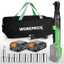Kit de chave de catraca elétrica WORKPRO 20V 74Nm 250RPM