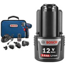 Kit de chave de fenda elétrica sem fio Bosch 12V com bateria 3.0Ah