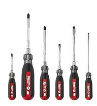 Kit de chave de fenda Milwaukee, 6 peças, alça almofadada com alça antidescascamento