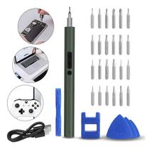 Kit de Chave de Fenda, Philips de Precisão Recarregável, Manutenção Óculos, Celulares e Consoles