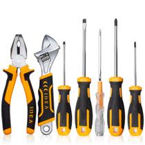 Kit De Chave Fenda E Alicate Universal Chave Inglesa Imantada